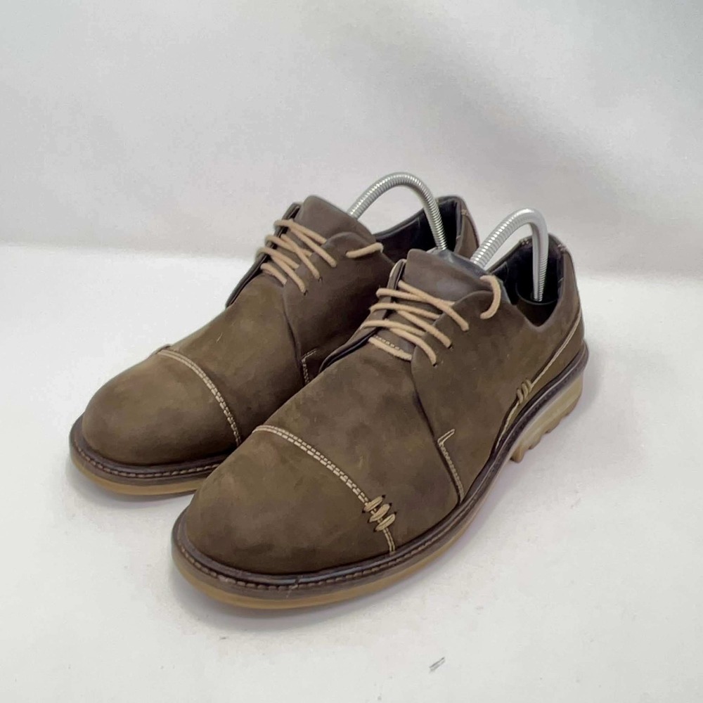 Naot Simiyu Seal Brown Suede Cap Toe Derby Shoes Men's Size 43 US 10 Lug Sole